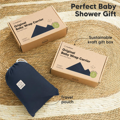 KeaBabies Baby Wrap Carrier - All in 1 Original Baby Carrier Newborn to Toddler Sling, Easy to Wear, Hands Free Bonding, Lightweight, Breathable Infant Wraps (Midnight)