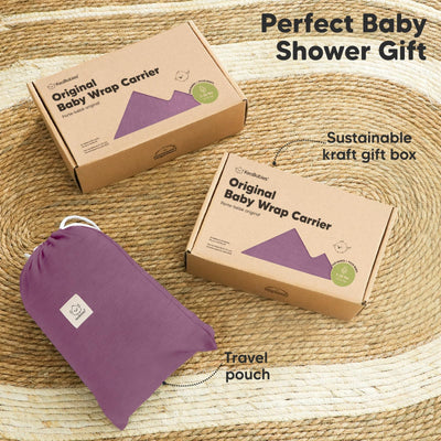 KeaBabies Baby Wrap Carrier - All in 1 Original Baby Carrier Newborn to Toddler Sling, Easy to Wear, Hands Free Bonding, Lightweight, Breathable Infant Wraps (Dark Mauve)