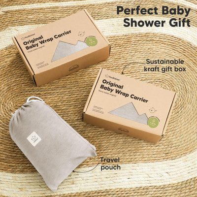 KeaBabies Baby Wrap Carrier - All in 1 Original Baby Carrier Newborn to Toddler Sling, Easy to Wear, Hands Free Bonding, Lightweight, Breathable Infant Wraps (Stone Gray)