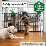 Ingenuity Decorative Extra Wide Baby Gate & Dog Gate, 44"-72" Wide, 36" Tall, Hardware Mounted, Install in Hallways, Bottom of Stairs, or Large Openings - Bronze